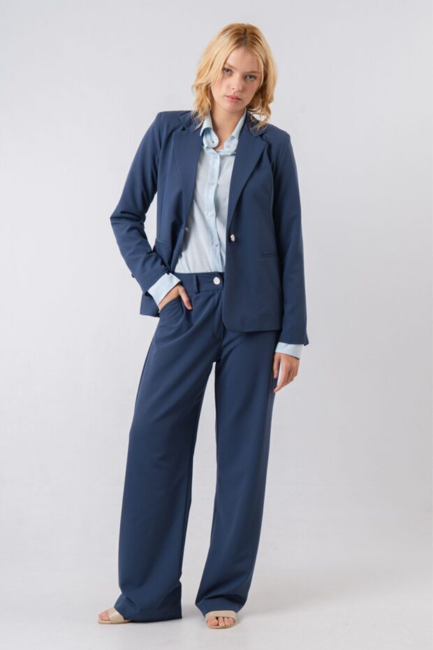 Blazer lineal liso