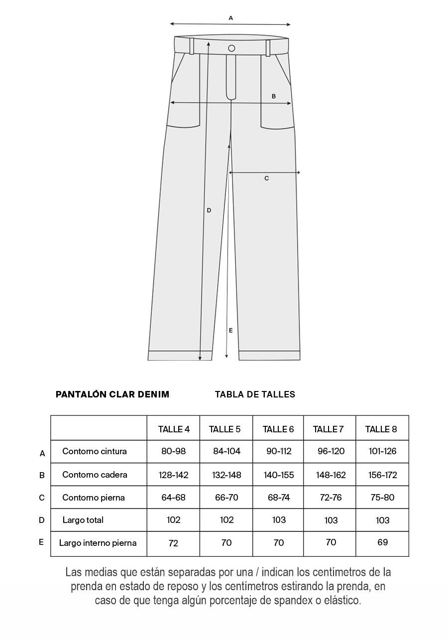 pantalon klar denim